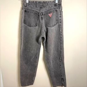 Guess georges marciano washed black jeans zipper capris